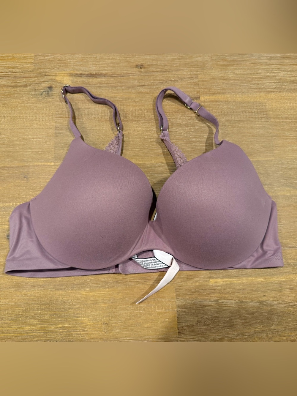 Victoria's Secret Mauve T-Shirt Bra with Lace Trim